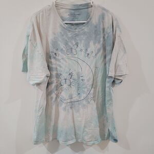 Desert Dreamer Womens Top One Size Tie Dye Celestial Witchy Moon Stars Grunge